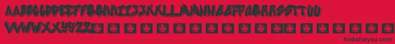 OnePiece Font – Black Fonts on Red Background