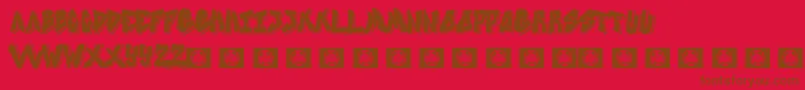 fuente OnePiece – Fuentes Marrones Sobre Fondo Rojo