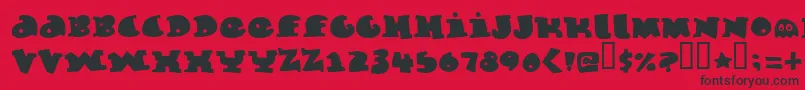 フォントMarmeladeguys – 赤い背景に黒い文字