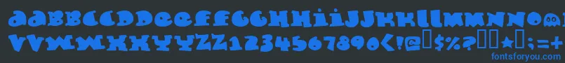 Marmeladeguys Font – Blue Fonts on Black Background