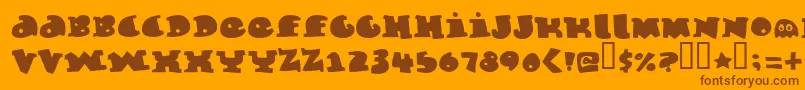 Marmeladeguys Font – Brown Fonts on Orange Background
