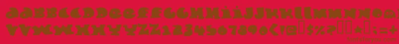 フォントMarmeladeguys – 赤い背景に茶色の文字