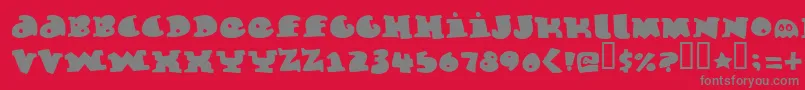 Police Marmeladeguys – polices grises sur fond rouge