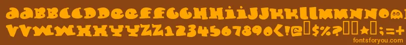 Marmeladeguys Font – Orange Fonts on Brown Background