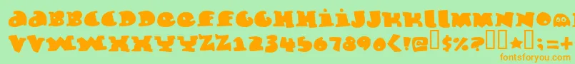 Marmeladeguys Font – Orange Fonts on Green Background