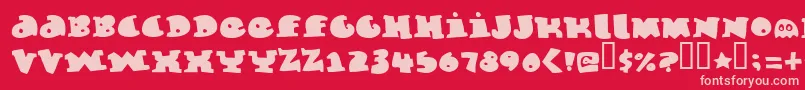 Marmeladeguys Font – Pink Fonts on Red Background