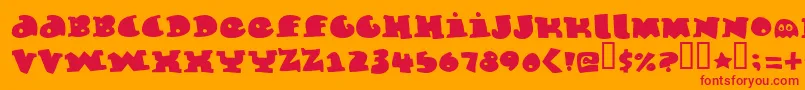 Marmeladeguys Font – Red Fonts on Orange Background