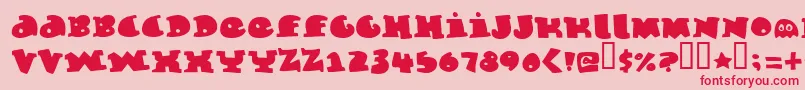 Marmeladeguys-Schriftart – Rote Schriften auf rosa Hintergrund