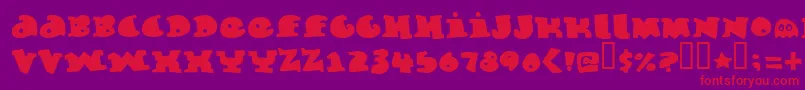 Marmeladeguys Font – Red Fonts on Purple Background