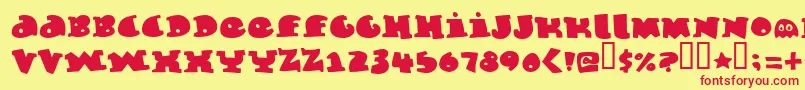 Marmeladeguys Font – Red Fonts on Yellow Background