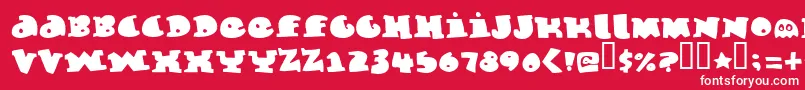 フォントMarmeladeguys – 赤い背景に白い文字