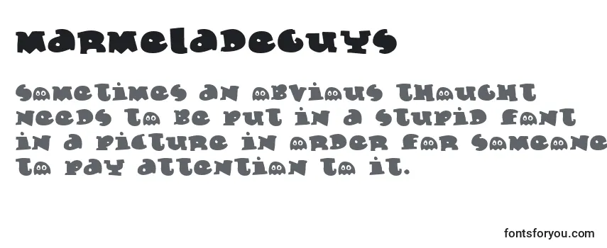 Review of the Marmeladeguys Font