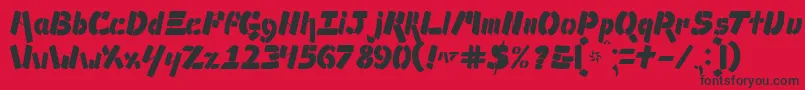 AmpadSolid Font – Black Fonts on Red Background
