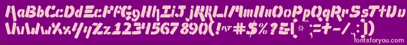 AmpadSolid Font – Pink Fonts on Purple Background