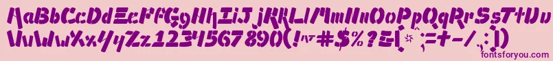 AmpadSolid-Schriftart – Violette Schriften auf rosa Hintergrund