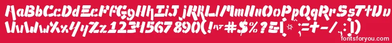 AmpadSolid Font – White Fonts on Red Background