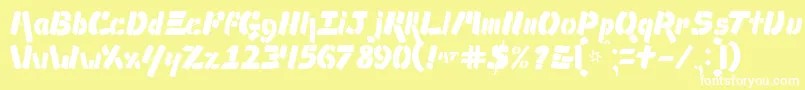 AmpadSolid Font – White Fonts on Yellow Background