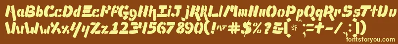 AmpadSolid Font – Yellow Fonts on Brown Background