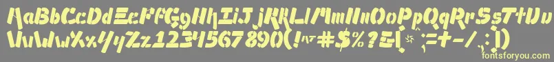 AmpadSolid Font – Yellow Fonts on Gray Background