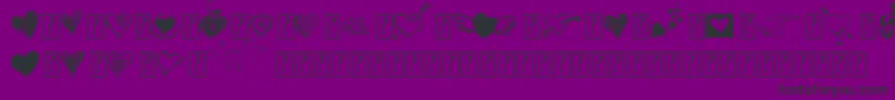 MyvalentinesloveDemo-Schriftart – Schwarze Schriften auf violettem Hintergrund