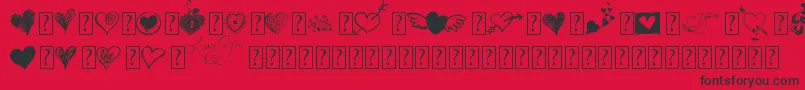MyvalentinesloveDemo Font – Black Fonts on Red Background