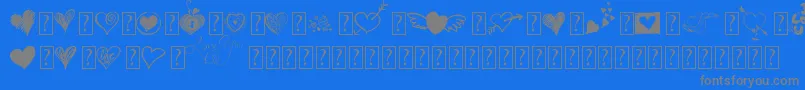 Шрифт MyvalentinesloveDemo – серые шрифты на синем фоне