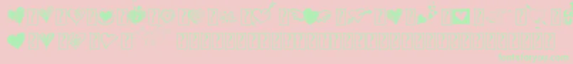 MyvalentinesloveDemo Font – Green Fonts on Pink Background