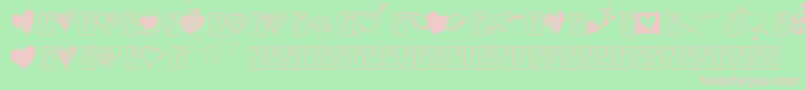 MyvalentinesloveDemo Font – Pink Fonts on Green Background