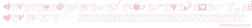 フォントMyvalentinesloveDemo – ピンクのフォント