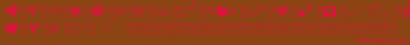 MyvalentinesloveDemo Font – Red Fonts on Brown Background