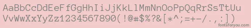 Шрифт AnonymousproRegular – серые шрифты на розовом фоне