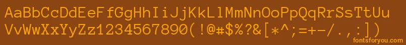 fuente AnonymousproRegular – Fuentes Naranjas Sobre Fondo Marrón