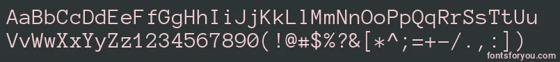 Шрифт AnonymousproRegular – розовые шрифты на чёрном фоне