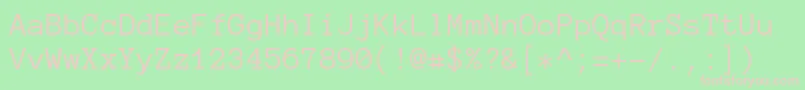 AnonymousproRegular Font – Pink Fonts on Green Background