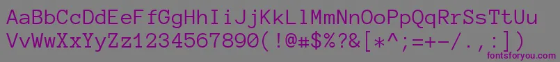 Шрифт AnonymousproRegular – фиолетовые шрифты на сером фоне