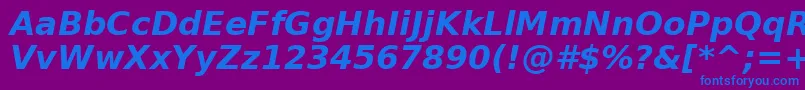 Подробнее о шрифте Verabi Шрифт Verabi – синие шрифты на фиолетовом фоне
