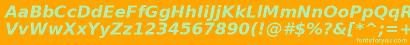 Подробнее о шрифте Verabi Шрифт Verabi – зелёные шрифты на оранжевом фоне