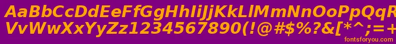 Verabi Font – Orange Fonts on Purple Background