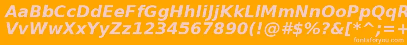 Verabi Font – Pink Fonts on Orange Background