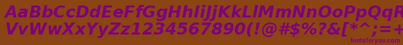 Verabi Font – Purple Fonts on Brown Background