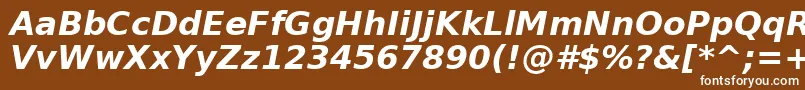 Saiba mais sobre a fonte Verabi Fonte Verabi – fontes brancas em um fundo marrom