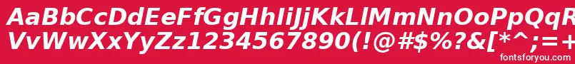 Verabi Font – White Fonts on Red Background