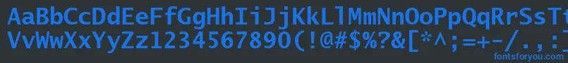 LucidasanstypewriterstdBd Font – Blue Fonts on Black Background