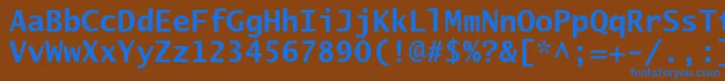 LucidasanstypewriterstdBd Font – Blue Fonts on Brown Background