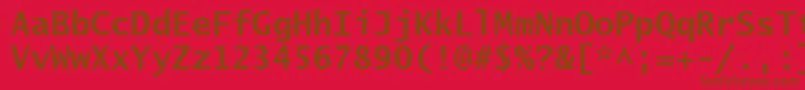 LucidasanstypewriterstdBd Font – Brown Fonts on Red Background