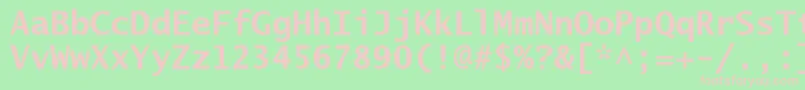 LucidasanstypewriterstdBd Font – Pink Fonts on Green Background