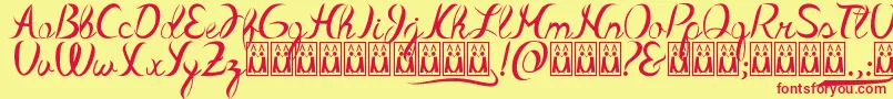 More about LunaLuna Font LunaLuna Font – Red Fonts on Yellow Background