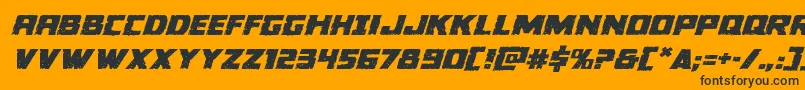 Colossusexpandital Font – Black Fonts on Orange Background