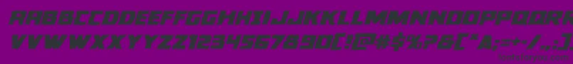 Colossusexpandital Font – Black Fonts on Purple Background