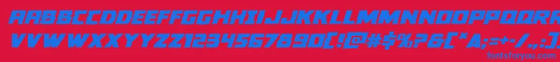 Colossusexpandital Font – Blue Fonts on Red Background